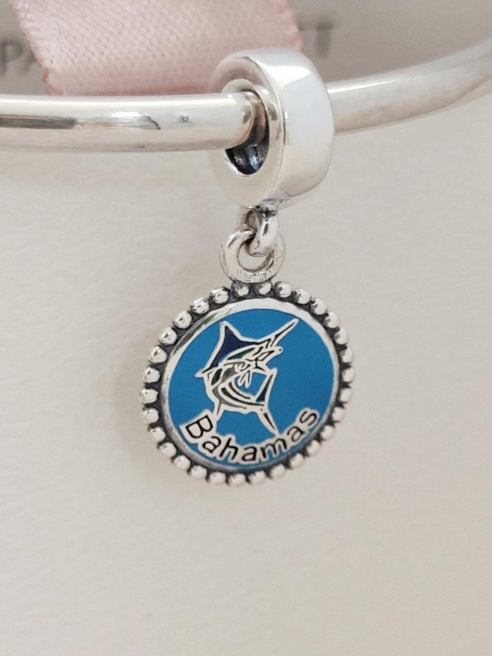 Pandora Bahamas Blue Marlin Exclusive Dangle Charm Travel Destination Pendant